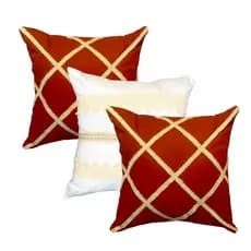 Kit 3 Capas de Almofadas Decorativas Off White 45x45 Para Casa Sofá