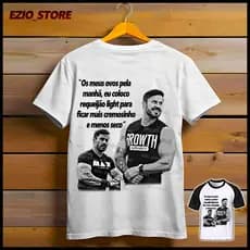 Camiseta Meme Renato Cariani Unissex Blusa Treino Academia Camisa Roupa para Treino Fitness CrossFit Camiseta Básica