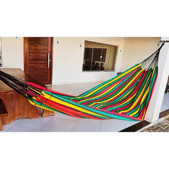 Rede De Descanso Dormir Nylon  Confortavel Colorida Reforçada Amazonas Praia