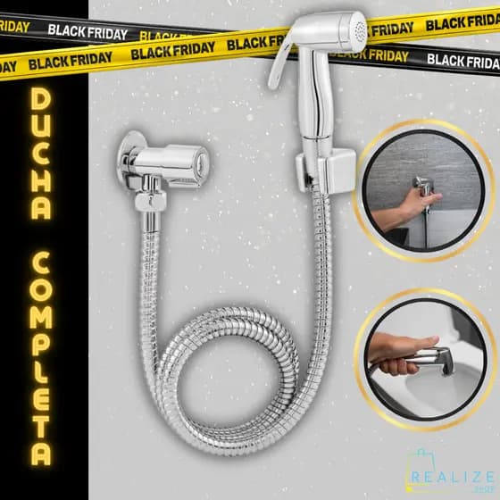 Ducha Higiênica Para Banheiro Ducha Higiênica Íntima Chuveirinho Privada Lavabo 1,20mt 100% COMPLETA