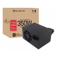 Fonte 350W Real 8 pinos Conector 4+4 12V ATX PC Computador BLUECASE Gabinete Bivolt 110 220 CHAVEADA