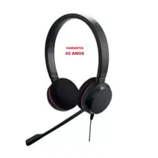 Headset Duo Estéreo Com fio USB Jabra Evolve 20  Fone de ouvido com microfone controle de chamadas cancelamento de ruído