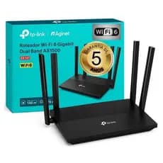 Roteador WiFi 6 TP-Link Archer EX141 Mesh 2.4/5GHz AX1500 Porta Gigabit veloz rápido igual ax12
