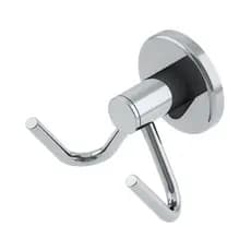 Cabide Duplo Cromado Inox Metal Porta Toalha Banheiro Roupa Gancho Suporte