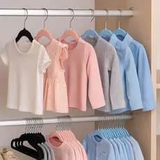 Kit Cabides Veludo Antideslizante Closet Organização Roupas Gancho Reforçado Kit Conjunto Premium