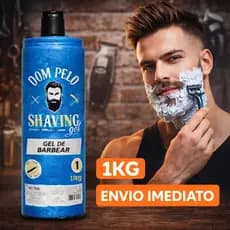 Shaving Gel Dom Pelo 1kg Profissional - Barba Suave Sem Irritações kit 1 a 5 unidades - Envio Imediato