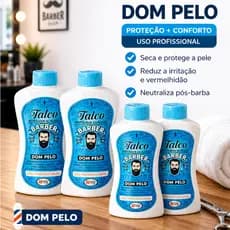 Talco Mentolado Dom Pelo Ultra Fino 200g - Frescor e Proteção kit 1 2 5 unidades