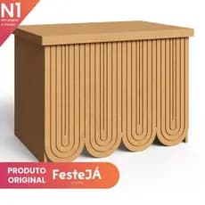 Mesa Fake Arco Iris Babado MDF Decoração Festa Cenário Decorativo Aniversário Evento