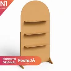 Painel Expositor 3 Prateleiras MDF Decoração Festa Lembrancinhas Flores Display Aniversário Eventos