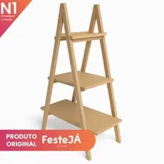 Escadinha De Chão Festas Decoração Aniversário Eventos MDF Pegue e Monte