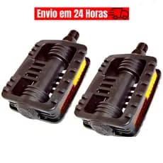 Pedal de Bicicleta Mirim Infantil Metalciclo 1/2 Rosca Fina Bike Aro 16 Par Preto