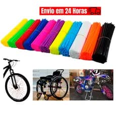 Capa De Raio Para Bike Moto Cadeira De Rodas Universal Bicicleta Canudo Cores