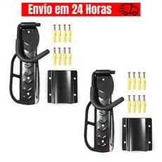 Kit 2 Ganchos Com Apoio de Pneu Suporte De Parede Para Bicicleta Bikes