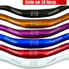 Guidão Mtb traker 31.8mm X 720mm Alumínio Curvo Cores Preto Mountain Bike