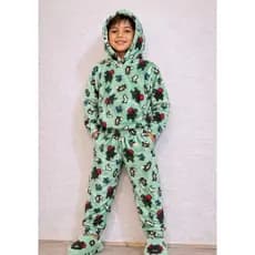 Pijama Infantil Masculino Inverno Soft Fleece Estampa Lua e Estrelas Conjunto Quentinho Menino e menina