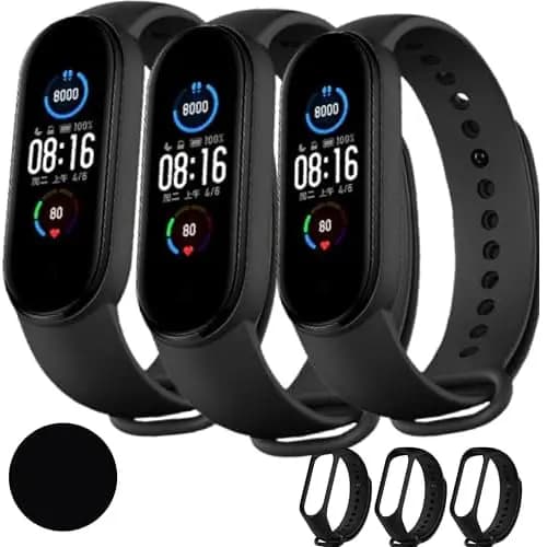 Kit 3 Pulseiras P/Mi Band 10 9 8 7 6 5 4 3 Kit 3 Silicone Macio Cores [Envio HOJE]