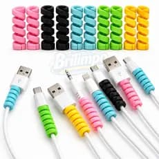 Kit Protetor de Cabo Espiral para Carregador USB Fone iPhone Android Anti Quebra [Envio HOJE]