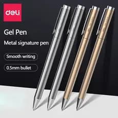 Conjunto De Canetas Deli Gel 0,5 Mm Kawaii Para Escrita De Costas Escola Acessórios De Escritório Esferográfica Fofa Escolar