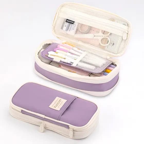 Kawaii Estojo Organizador De Lápis Bolsa Coreana Para Meninas Caixa De Caneta De Grande Capacidade Suprimentos Escolares Acessórios De Escritório De Papelaria