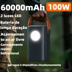 Power Bank 60000mAh 100W PD Rápido Alta Potência Para Mini Starlink Notebook e Celulares AGOLD BTE-96K