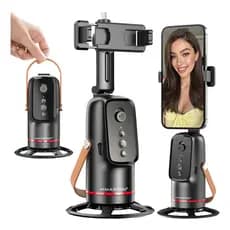 Selfie Stick Tripod 360° AutoFace Tracking,Pan-Tilt,para transmissão ao vivo e selfie suporte de celular IA Câmera ZB09