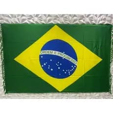 Canga de Praia Grande e saida de praia feminina unissex Bandeira do Brasil Ordem e Progresso Lisa