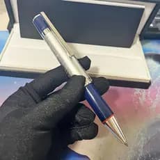 MB Caneta Esferográfica de Luxo Série Celebridade Azul Gravura Caneta Titular Design Assinatura Caneta Escrita Papelaria