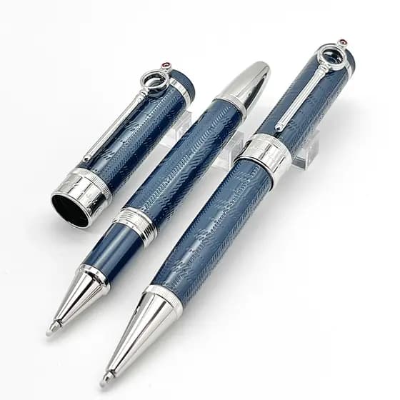 Design de luxo assinatura caneta esferográfica azul preto pintura alta qualidade