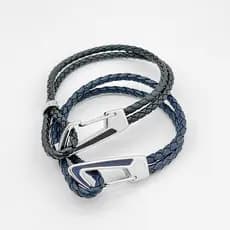 Pulseira MB Pulseira de Couro Trançado Moda Casal Pulseira Tamanho Personalizável