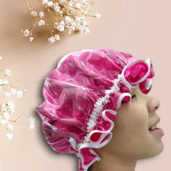 Toucas Plástica de Banho Proteção e Estilo para seus Cabelos!
