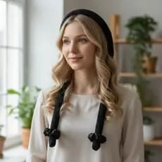 Modelador de Cachos de Microfibra Macio  + 2 Scrunchies de Cetim Anti-frizz