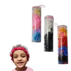 Touca plástica CristalInfantil  liga para cabelo elástico se cabelo