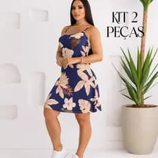 kit 2 Vestido feminino despojado alça da promoção mais vendidos