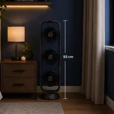 Ventilador Triplo Spirit Robot - Preto E Tabaco - 127 Volts