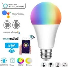 Lâmpada Smart Led Rgb Inteligente Wifi Alexa Google Luatek