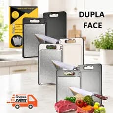 Tábua De Corte Higiênica Antibacteriana Corte Dupla Face Aço Inox Livre de BPA da X-Matte