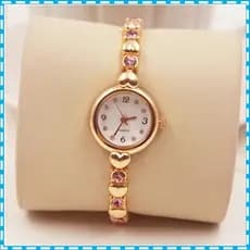 Relógio De Pulso Feminino De Quartzo Com Strass E Estilo Coreano