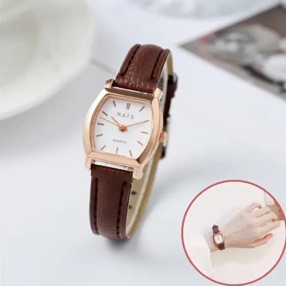 Relógio Feminino Elegante E Compacto Em Formato De Balde , Casual De Quartzo