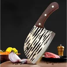 Cutelo de Carne de Alto Carbono Faca Osso Pesado Corte Premium Profissional Açougueiro