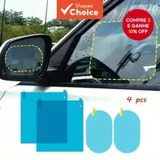 4 Pces Espelho Retrovisor Do Carro & Filme Anti-Chuva Da Janela Lateral , Adesivos Impermeáveis Nevoeiro HD PET Para A V