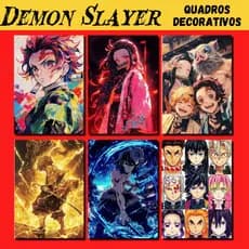 Placa Decorativa Quadro DEMON SLAYER - MDF 3mm Borda Infinita (Anime, Quadro decorativo infantil, quadro decorativo)