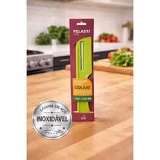 Fatiador Descascador Pelasti Aço Inox Não Enferruja Multifuncional cor verde