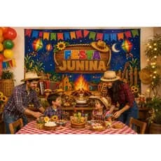 Fundo Painel De festa Junina Julina Estampado Em Oxford