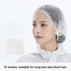 Tamanho Universal Não Tecido Descartável Do Tampão Da Tampa Cabeça Cabelo Das Costelas Dobro