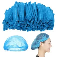 Capa De Cabeça Descartável Com Duas Fitas De Cabelo , Tampa Não Tecida