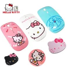 Rato Sem Fio Kawaii Ultra Fino Mouse De Jogo Silencioso USB 2.4G Fofo Para PC IPad Computer Laptop