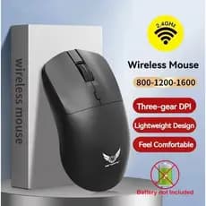 Mouse Sem Fio 2.4G Ergonômico Ajustável 800-1200-1600 DPI Leve Recarregável Para Jogos De Escritório PC Laptop