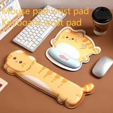 Bonito Dos Desenhos Animados Mouse Pad Teclado Descanso De Mão Travesseiro Engrossado Almofada De Pulso Borracha Para Es