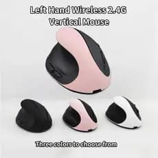 Mouse Sem Fio Vertical Ergonômico Para Canhotos 1600 DPI Computador Tablet PC