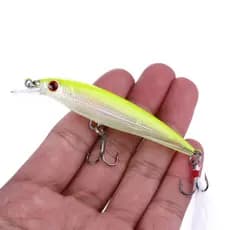 8.5cm 7g Isca De Pesca Wobbler Minnow Pena Artificial Gancho Crankbait